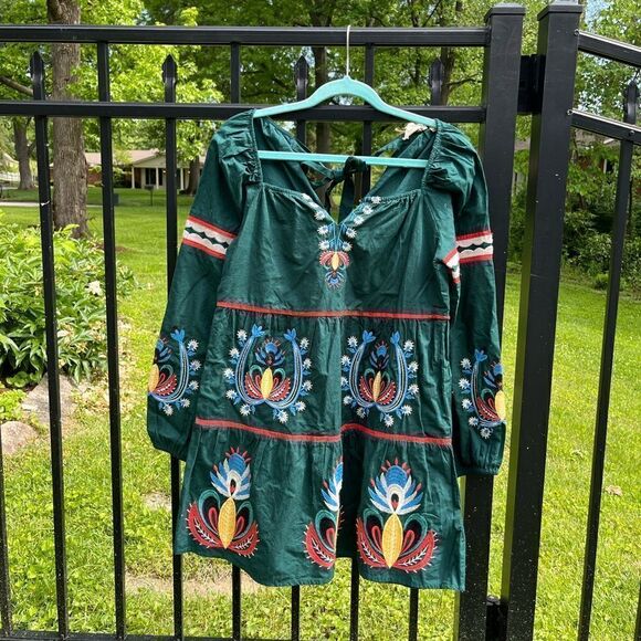 Anthropologie Let Me Be Embroidered Tunic Dress NWT - Picture 3 of 10